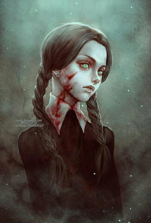 Background Wednesday Addams Wallpaper - EnWallpaper