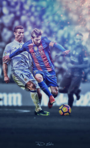 Background Messi And Ronaldo Wallpaper - EnWallpaper