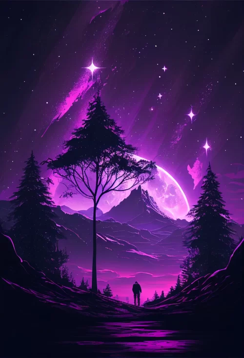 Background Purple Aesthetic Wallpaper - EnWallpaper