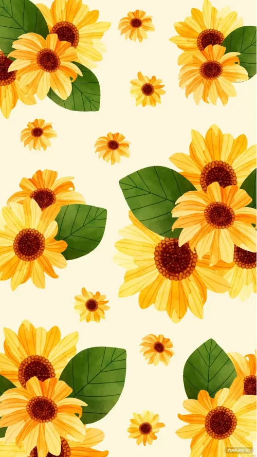 Background Sunflower Wallpaper