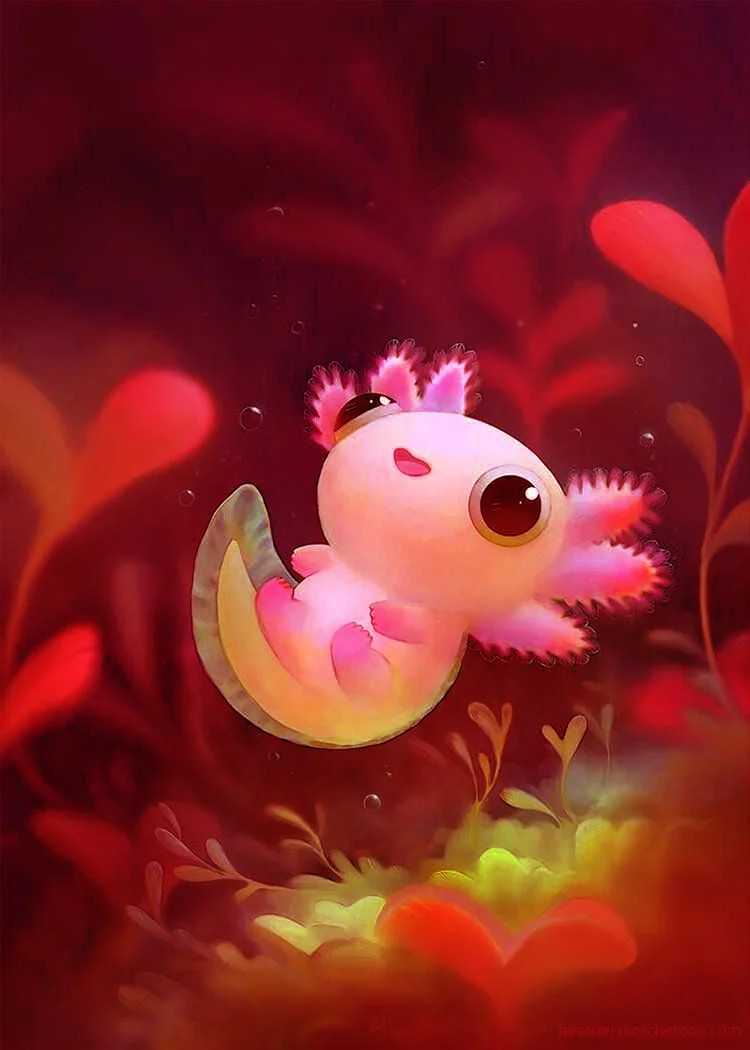 Background Axolotl Wallpaper