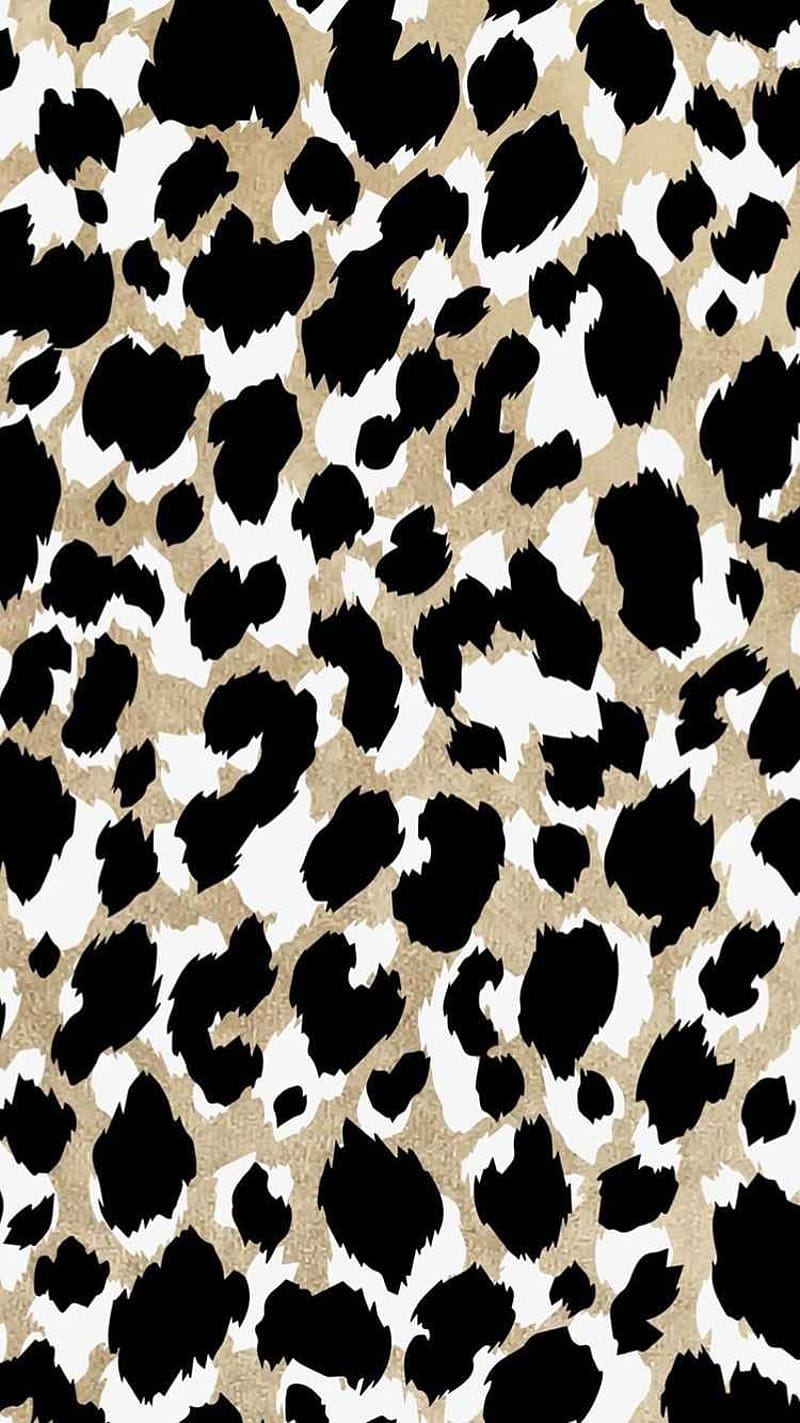 Download Black And White Cute Cheetah Print Wallpaper