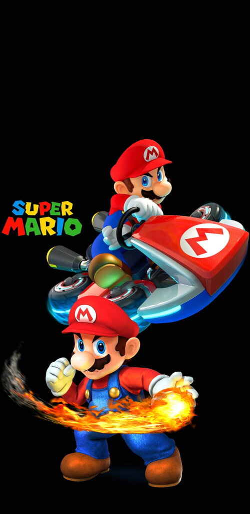 Background Mario 4K Wallpaper