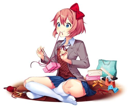 Sayori Desktop Wallpaper