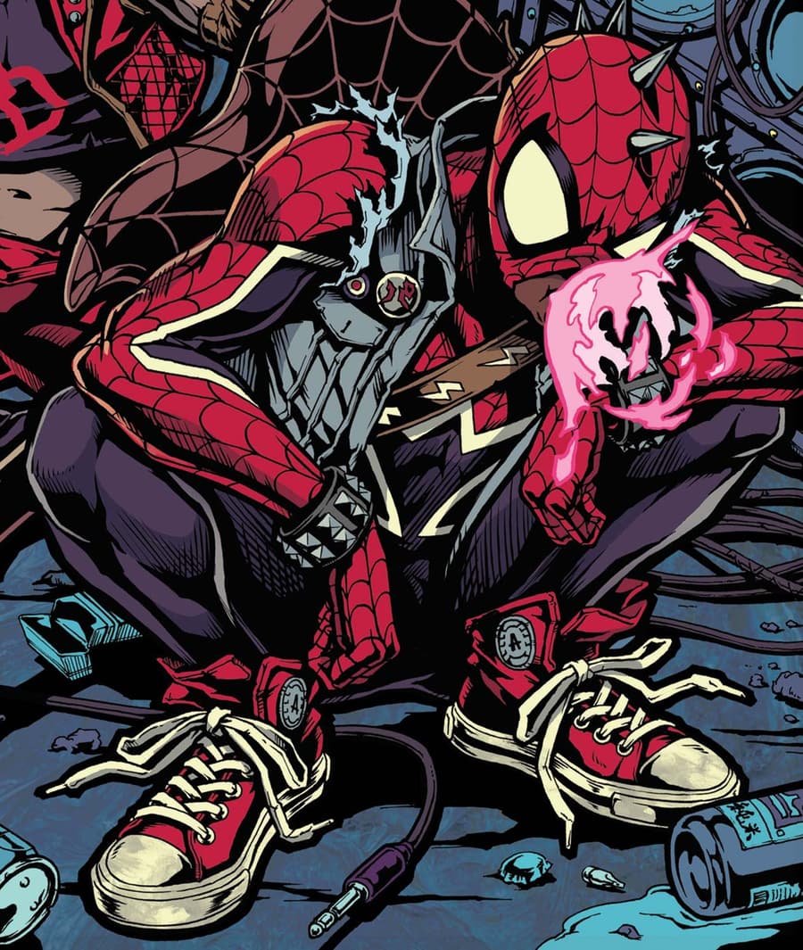 Spider Punk Background Wallpaper