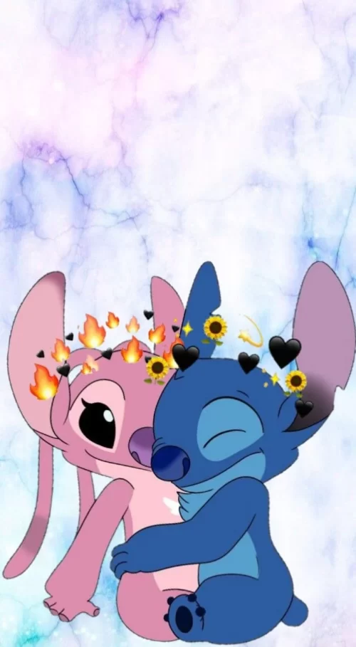 Stitch And Angel Wallpaper