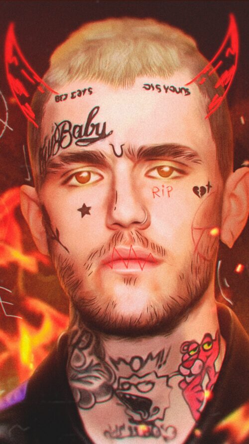 Lil Peep Background Wallpaper