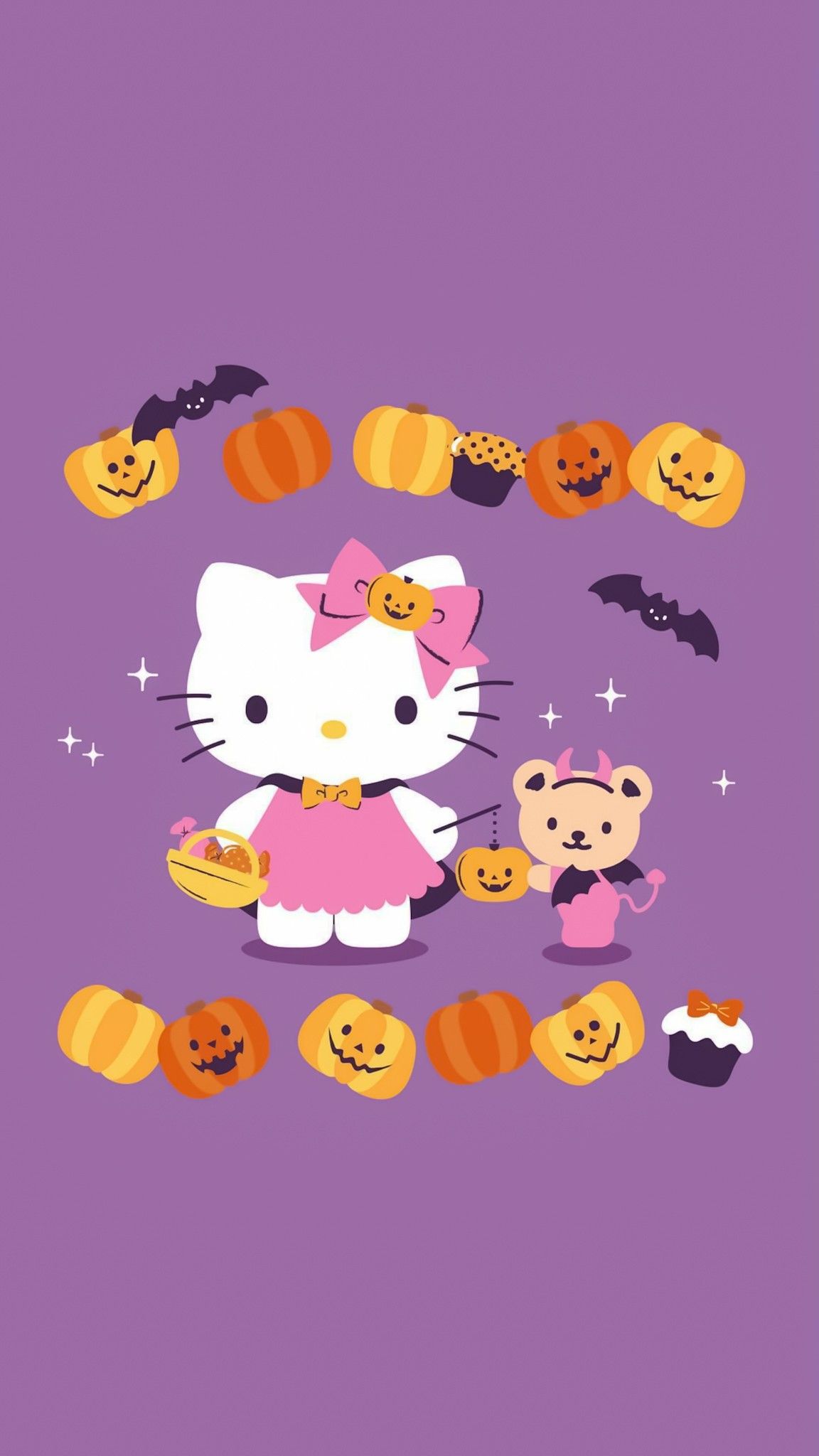 Background Pink Halloween Wallpaper