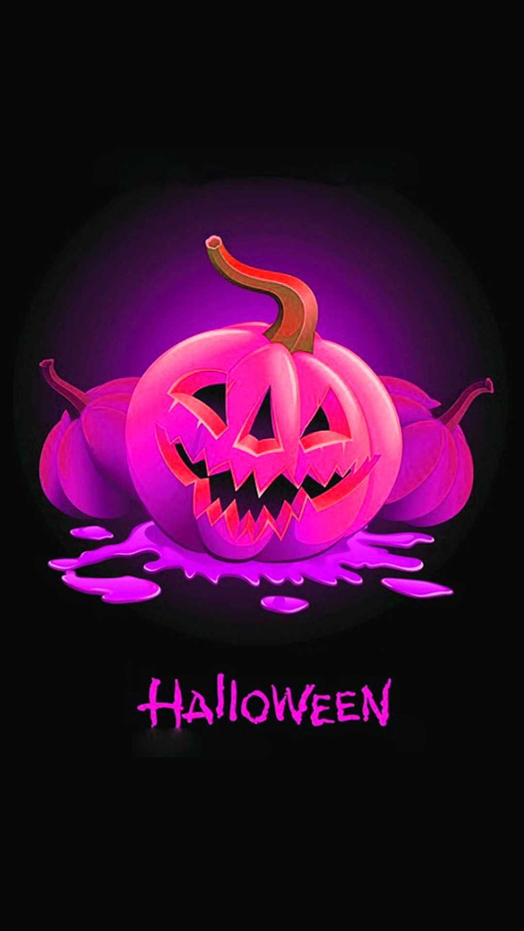 Background Pink Halloween Wallpaper