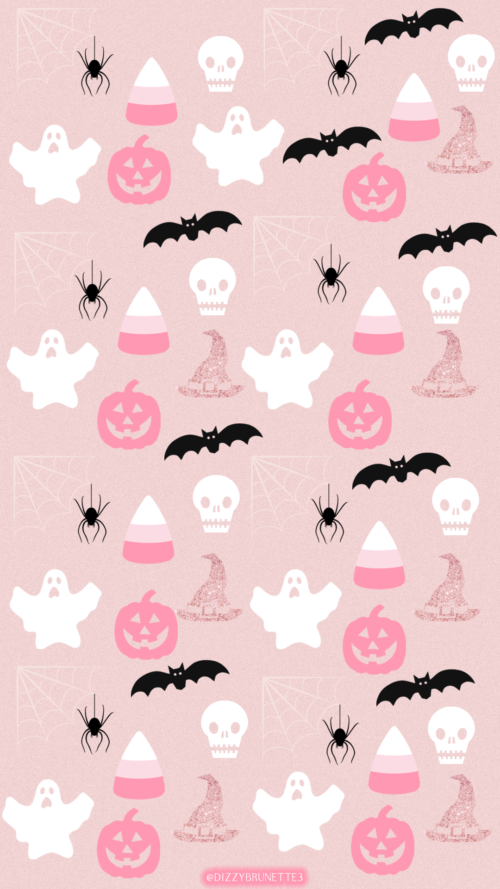 Background Pink Halloween Wallpaper