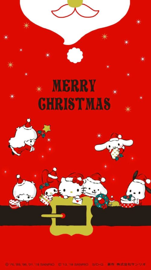 Background Christmas Sanrio Wallpaper