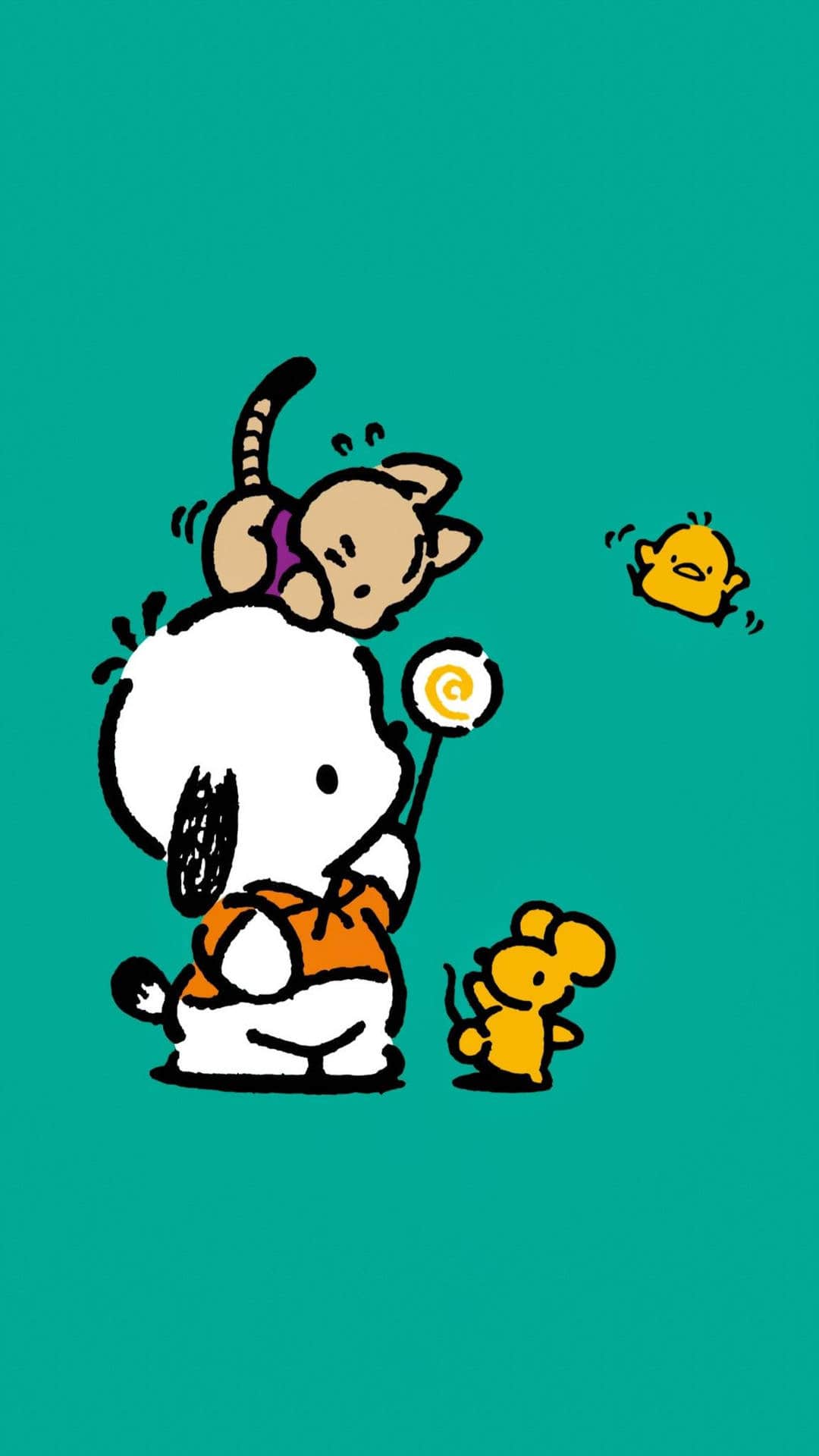 Pochacco Background Wallpaper