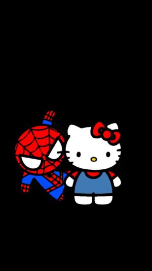 Hello Kitty And Spiderman Wallpaper - EnWallpaper