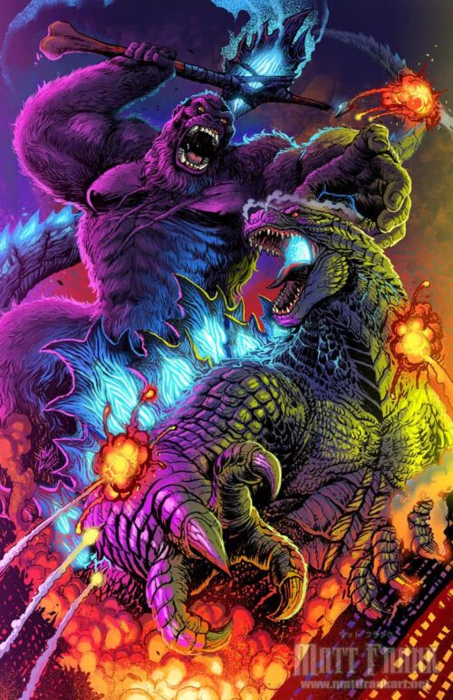 Background Godzilla X Kong Wallpaper