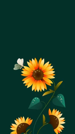 Background Sunflower Wallpaper