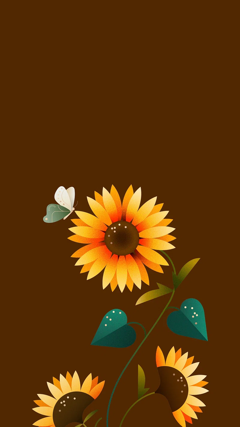 Background Sunflower Wallpaper