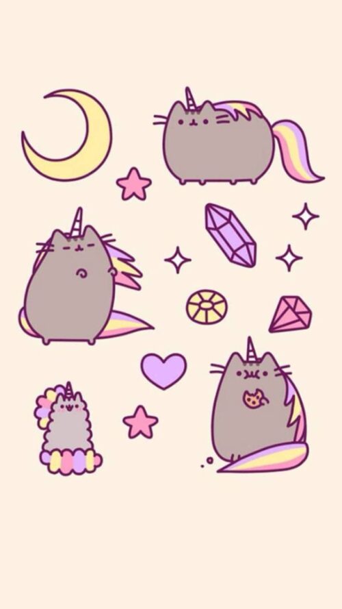 Background Pusheen Wallpaper