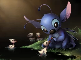 Stitch And Angel Wallpaper