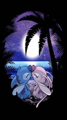 Stitch And Angel Wallpaper