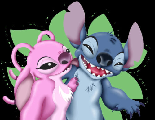 Stitch And Angel Wallpaper