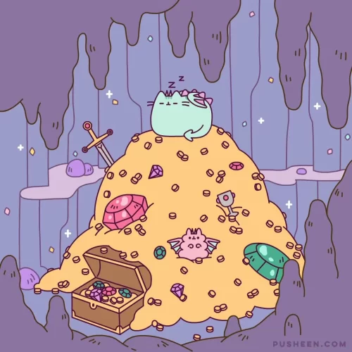 Background Pusheen Wallpaper