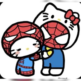 Hello Kitty And Spiderman Wallpaper