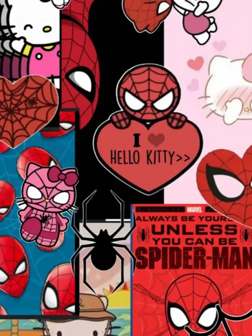 Hello Kitty And Spiderman Wallpaper