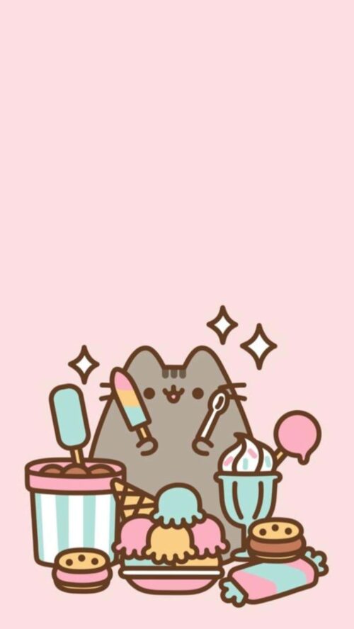 Background Pusheen Wallpaper