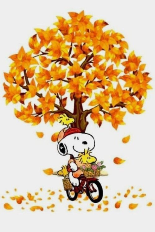 Background Snoopy Fall Wallpaper