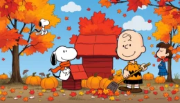 Snoopy Fall Desktop Wallpaper