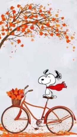 Background Snoopy Fall Wallpaper