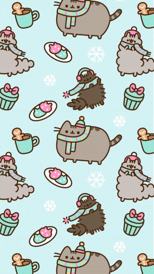 Background Pusheen Wallpaper