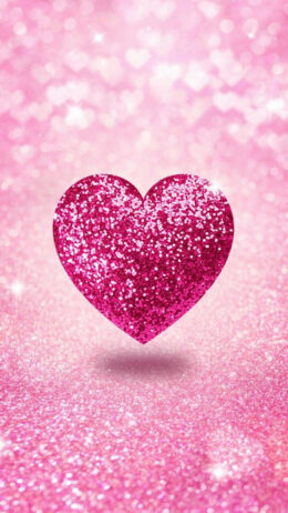 Pink Heart Background Wallpaper