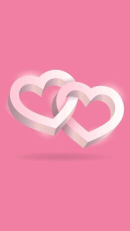 Pink Heart Background Wallpaper