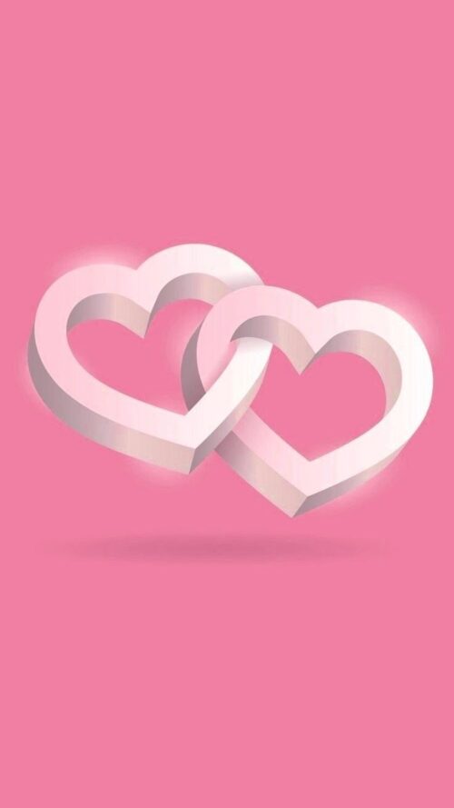 Pink Heart Background Wallpaper