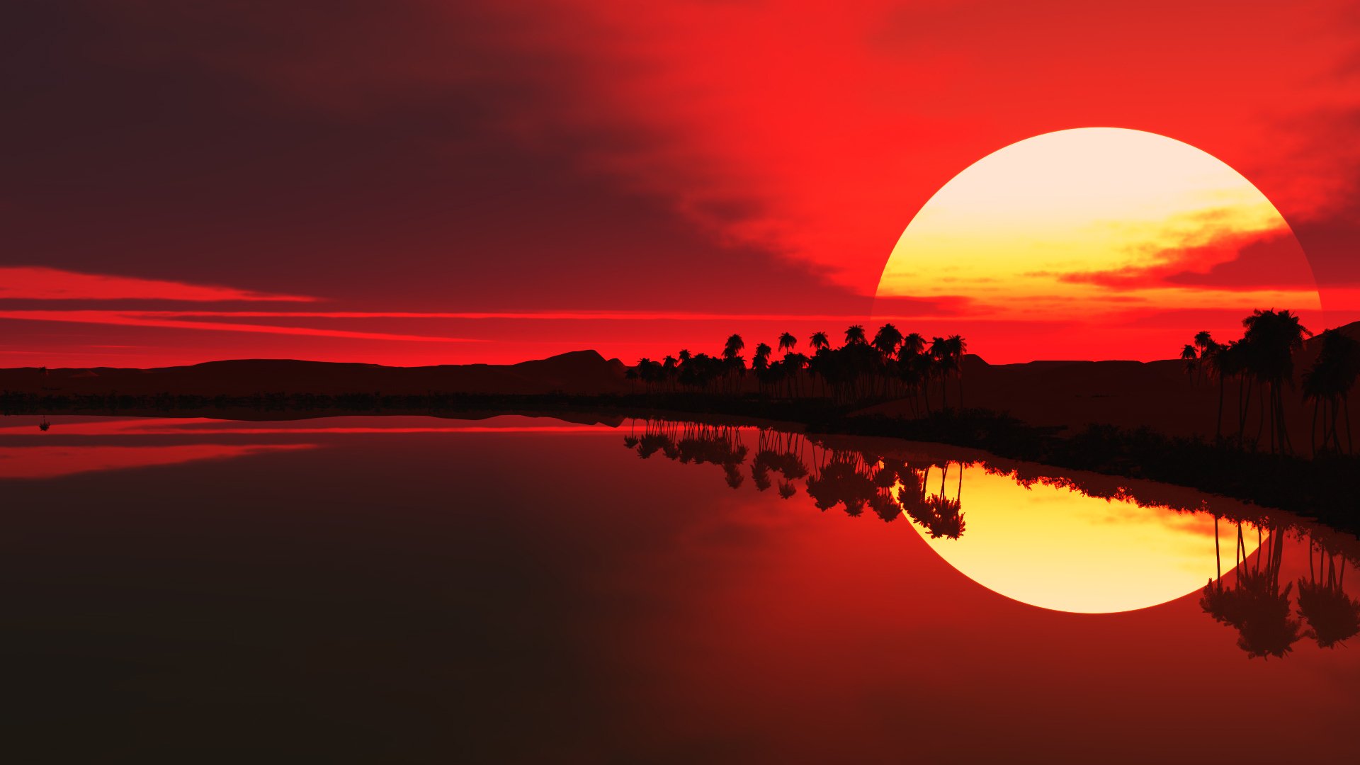 Background Sunset Wallpaper