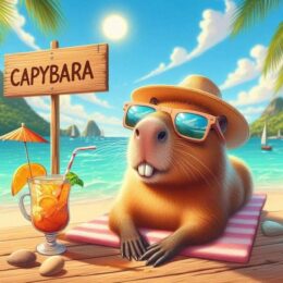 Background Capybara Wallpaper